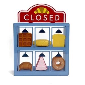 Target Bullseye Playground Bread Shop Bakery Wooden 8 pc Light Up Play Set, New!